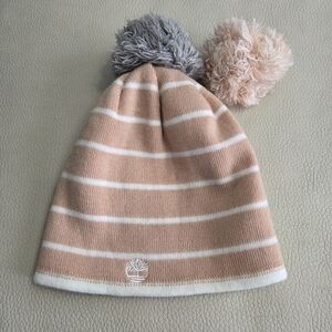 Timberland Women’s Reversible Beanie with 2 Removable Pom Poms
